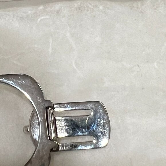 Vintage Italian Sterling Silver Open Link Bracelet w/ Carnelian Clasp – ST. SILV - Picture 11 of 12